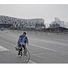 Beijing: Building the Bird's Nest - Vogelsnest unter Konstruktion