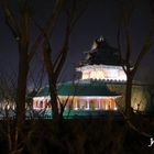 Beijing the imperial palace watchtower at night