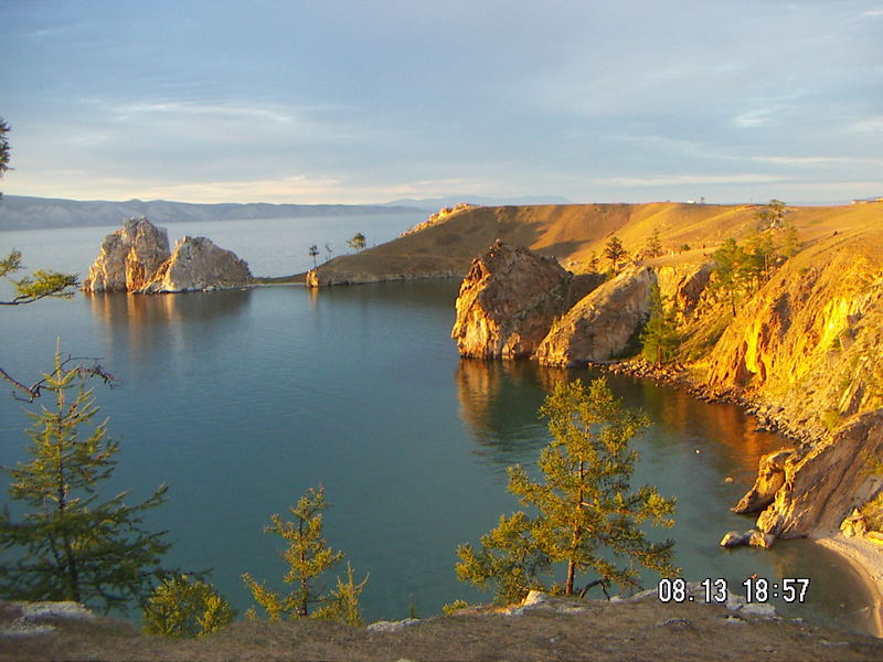 Beikalsee,Insel Olchon,Sonnenuntergang am Schamanenfelsen