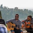 "beila, beila....", Musiker vor der Alhambra, Granada