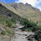 Beim Aufstieg zum Pass Warmiwanusqua auf dem Inka-Trail