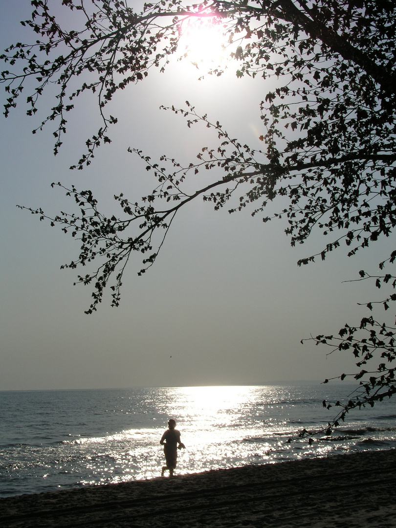 beim Aufwachen am Strand