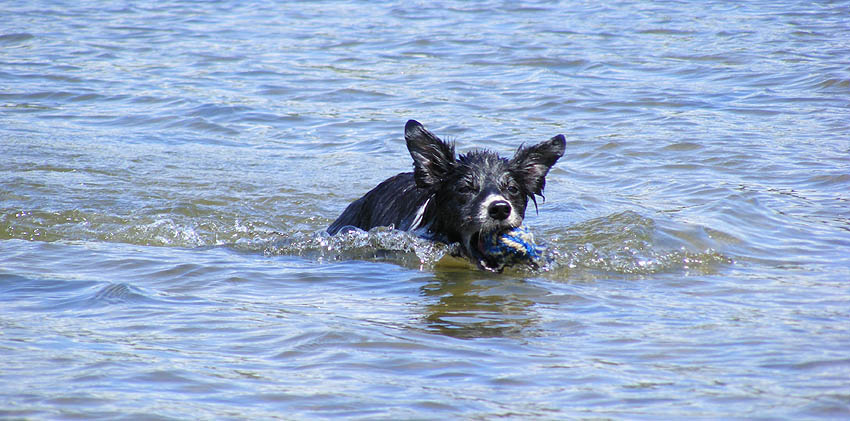 beim Baden...