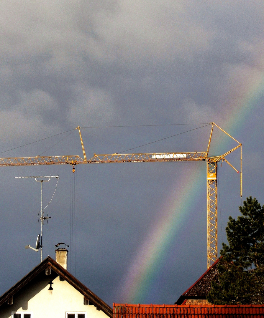 beim Bau eines Regenbogens