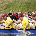 Beim Drachenbootrennen in Dessau