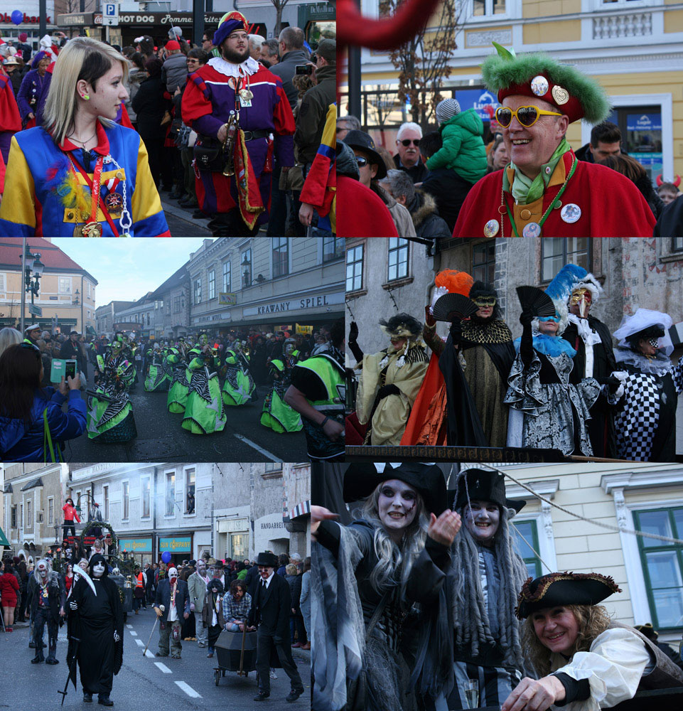 Beim Faschingsumzug in Mödling