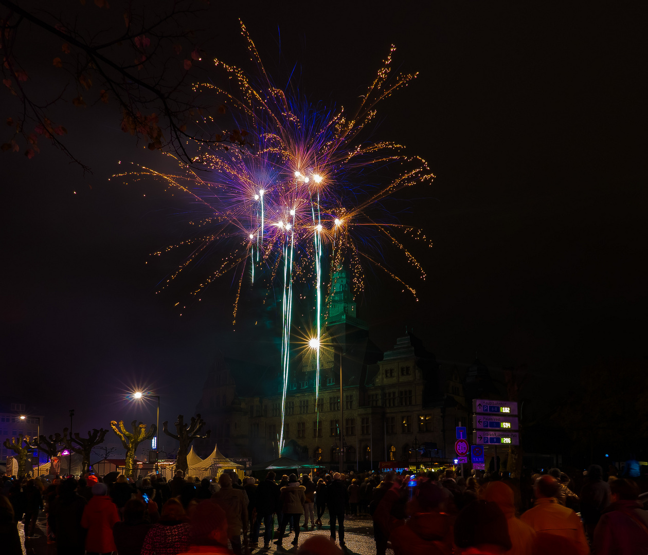 Beim Feuerwerk