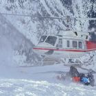 Beim Heliskiing in Canada