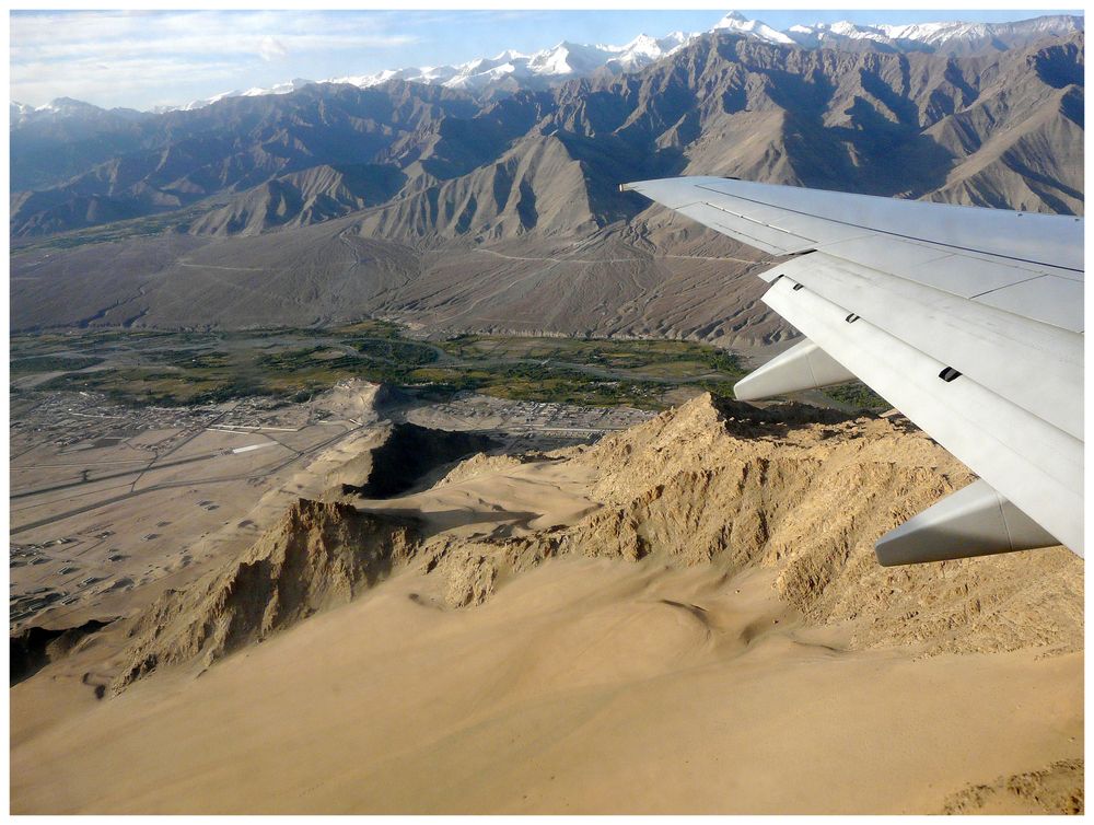 Beim Landeanflug auf Leh