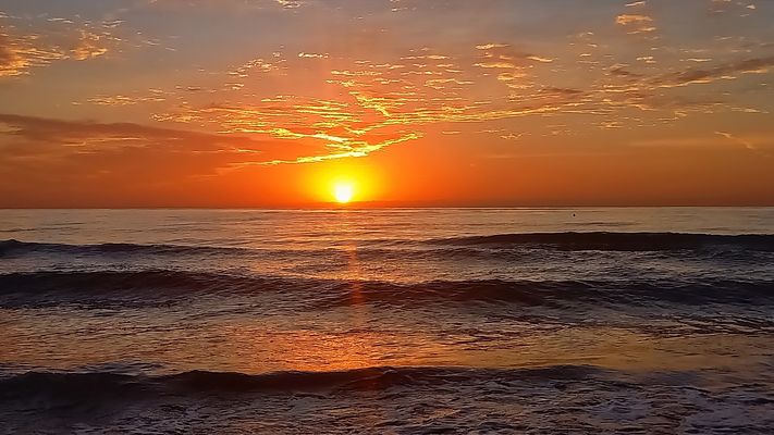 Beim morgendlichen Strandspaziergang