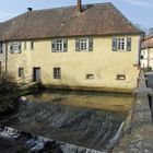 Beim Schloss Fürstenau Bach Staustufe