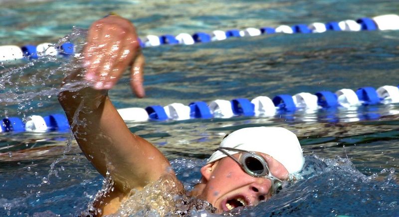 beim Schwimmen die 1. ?