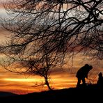 Beim Sonnenuntergang