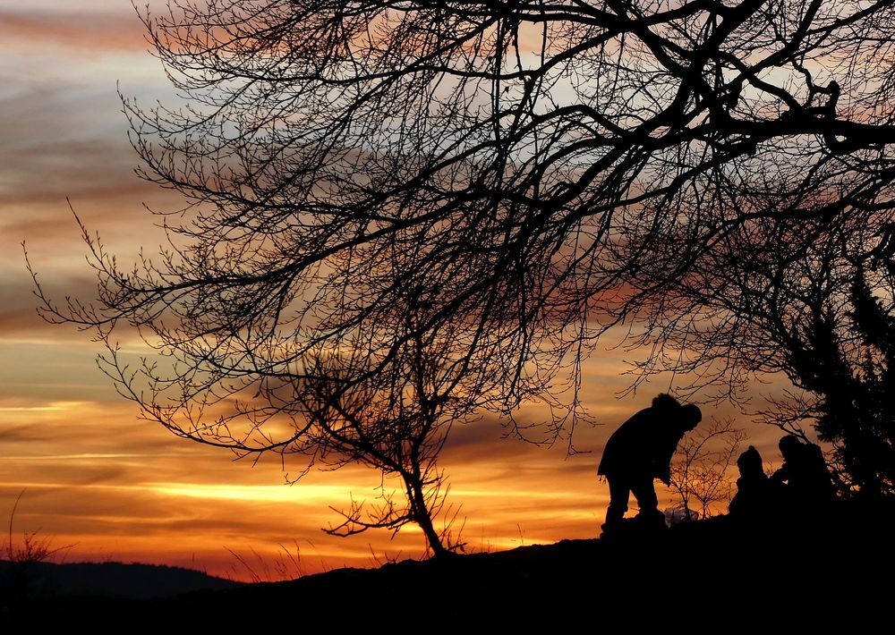 Beim Sonnenuntergang