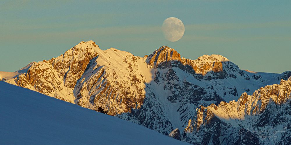 beim Sonnenuntergang