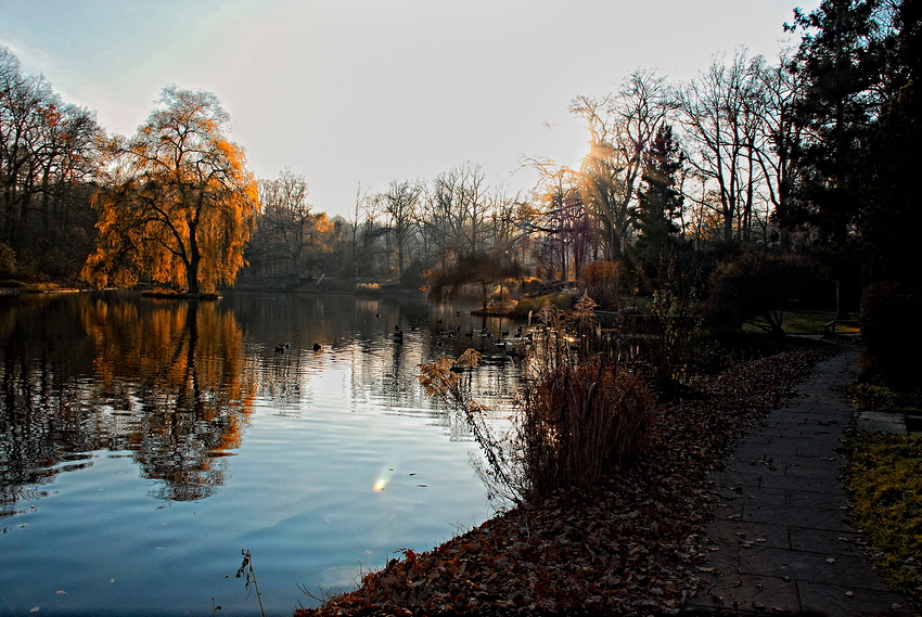 beim Sonnenuntergang