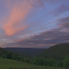 Beim Sonnenuntergang ein Blick nach Osten