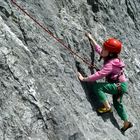 Beim Sportklettern 5b mit 6