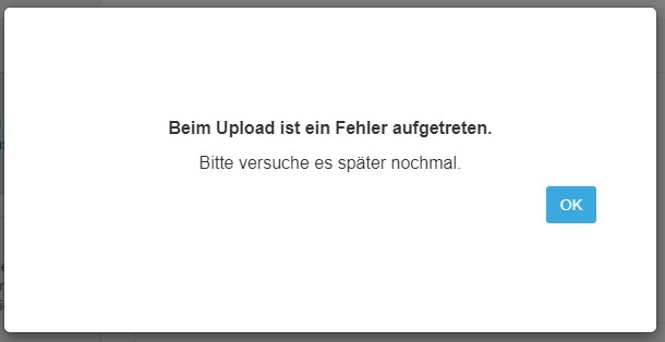 Beim Upload ist