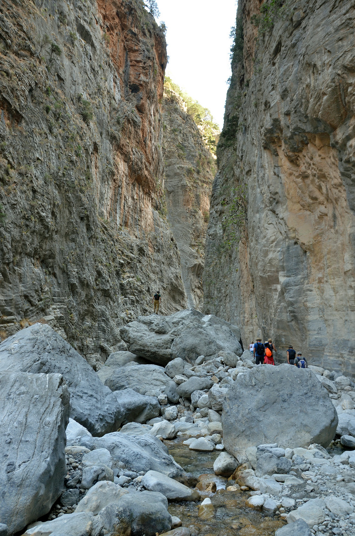 Beim Wandern in der Samaria-Schlucht