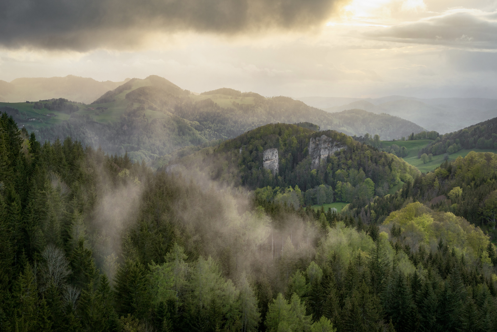 Belchengebiet im Regen