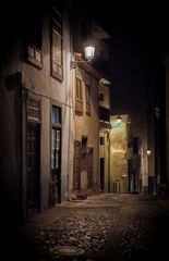 Beleuchtete Gasse auf La Palma