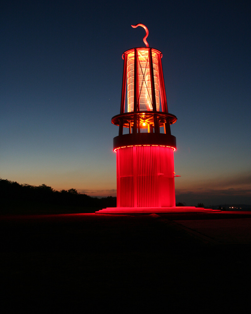 Beleuchtete Grubenlampe in Moers