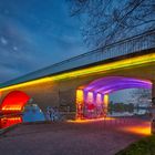 Beleuchtete Stadtbrücke Schwedt 1