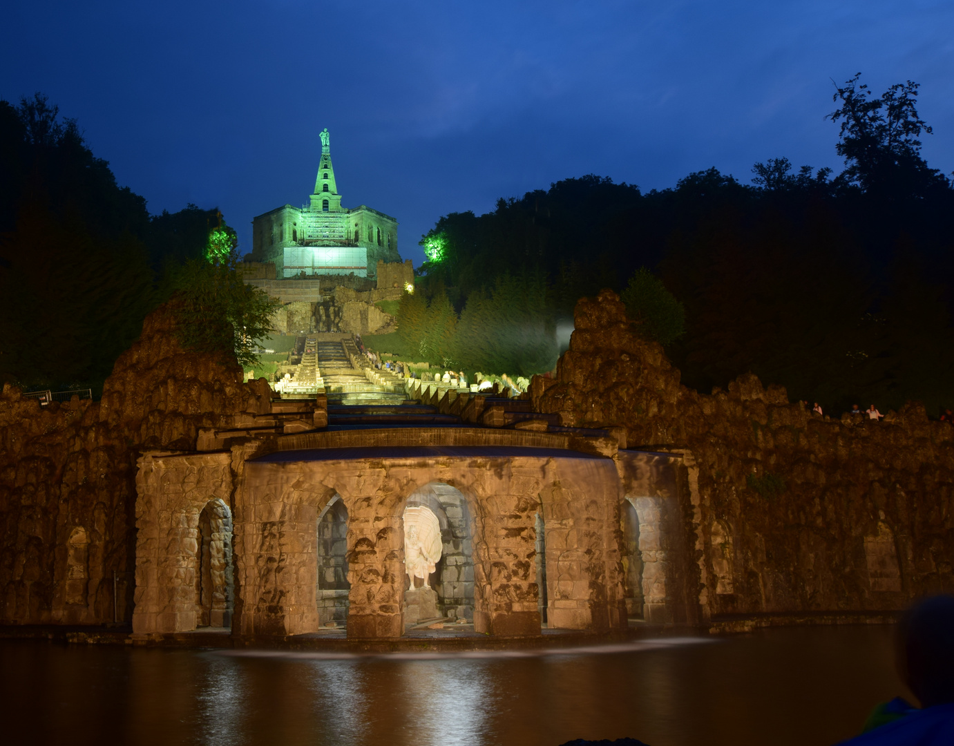 Beleuchtete Wasserspiele Kassel