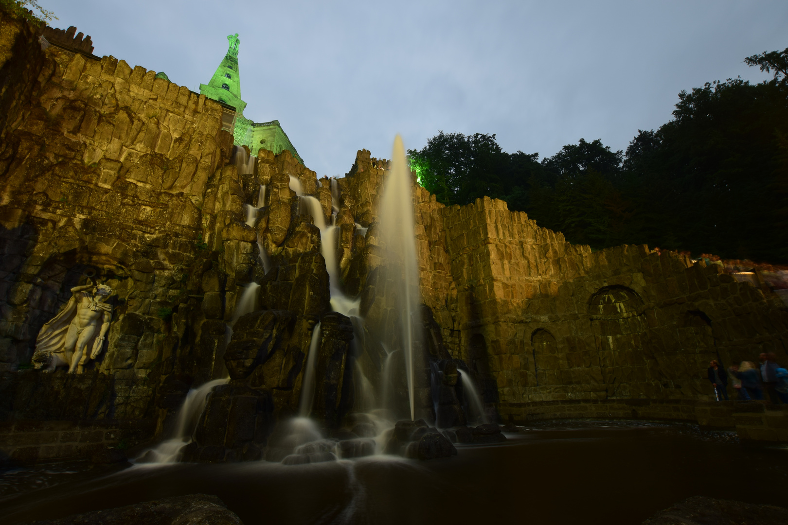 Beleuchtete Wasserspiele Kassel