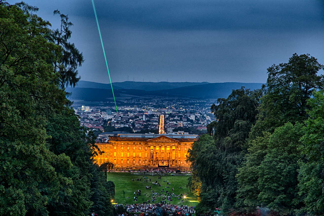 Beleuchtete Wasserspiele - Schloss Wilhelmshöhe