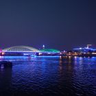 Beleuchteter Rhein Köln 2018 Gamescom