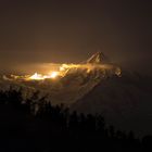 Beleuchtetes Bietschhorn