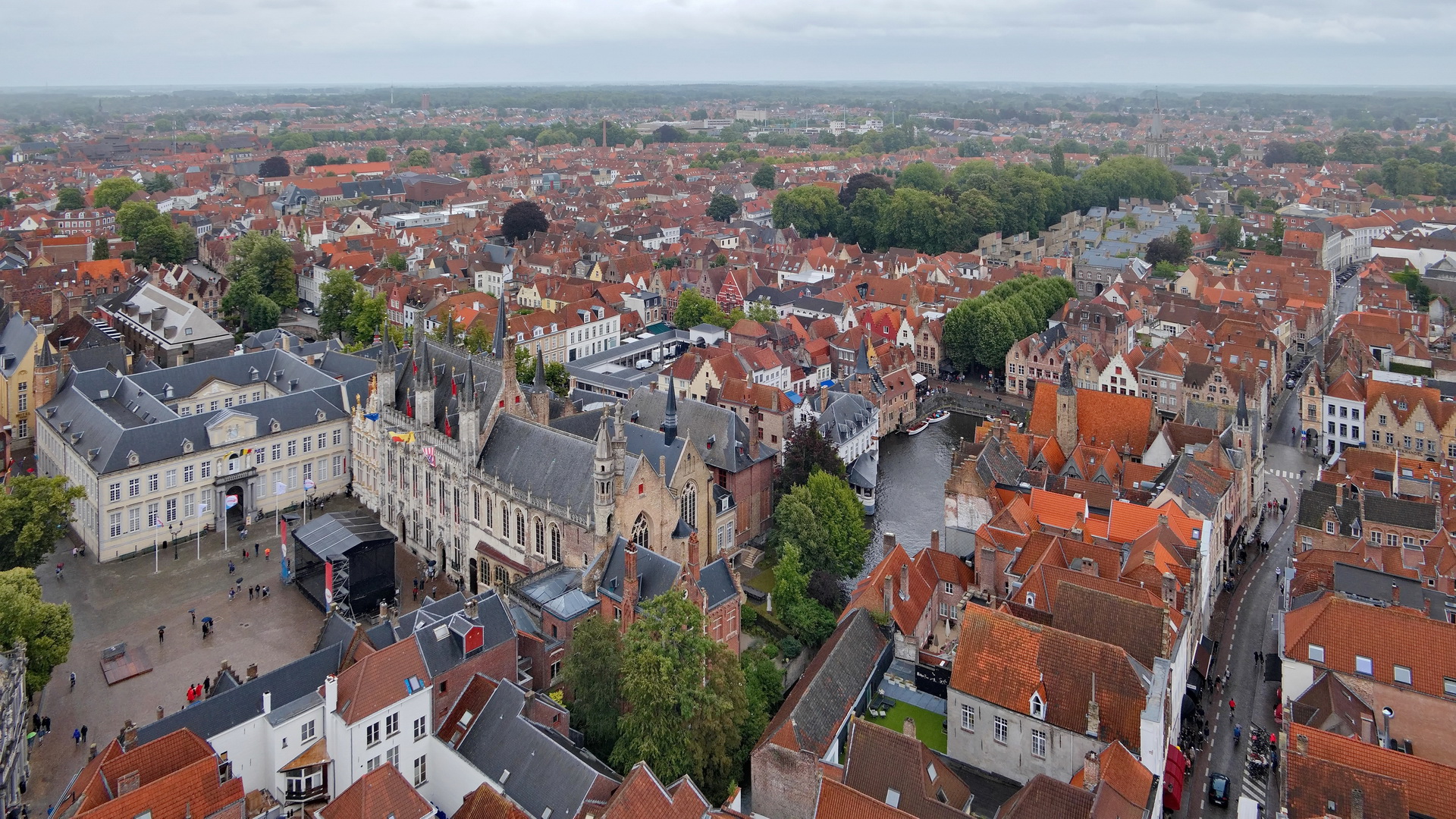 Belgien, Brügge  2019-07-31  Aussicht vom Belfried-Turm