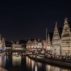 Belgien Gent - Graslei bei Nacht