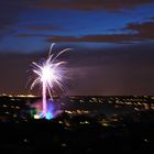 Belgique : Feu d'artifice à la fête du village.