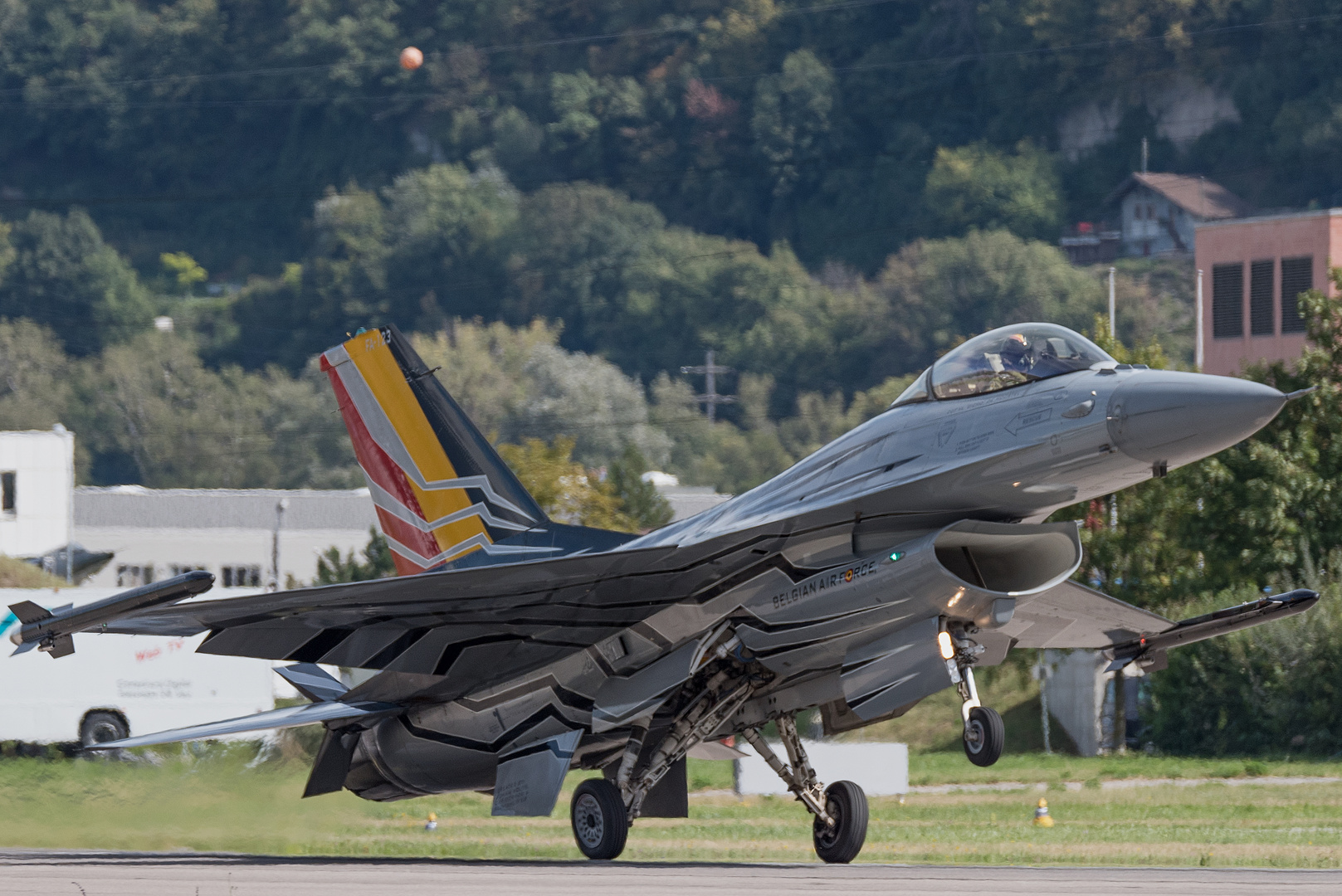 Belgische F-16 am Start in Sion.