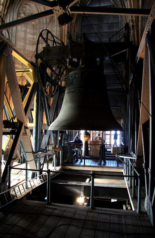 bell in a tower from dom in cologne