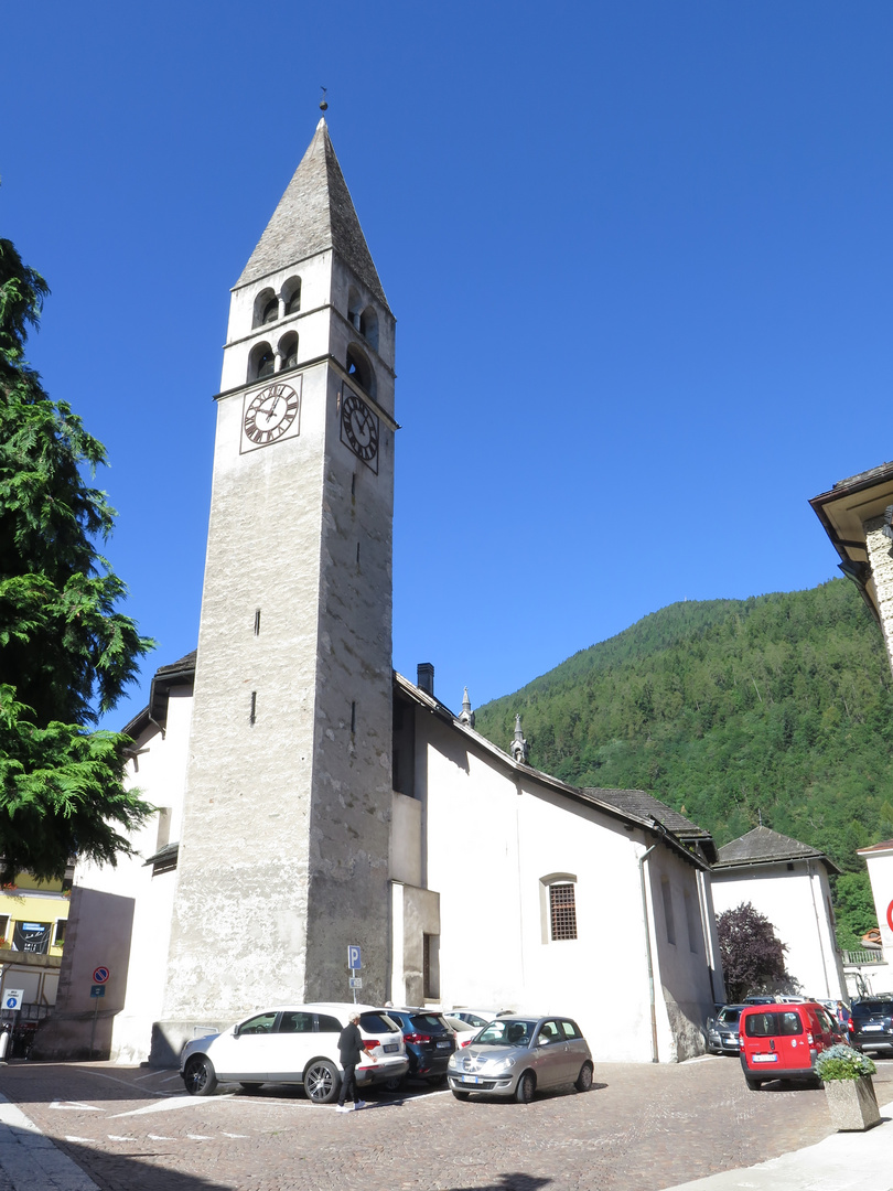 Bell tower in the midlle of the Alpi