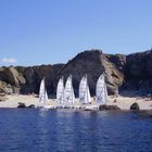 Belle-île en mer :étape sur une plage isolée  (port des canons)