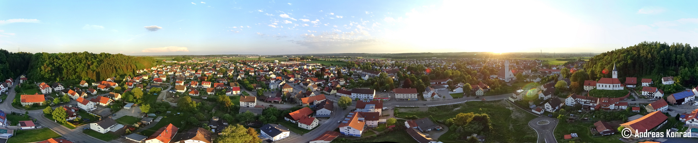 Bellenberg - 360° bei Sonnenuntergang