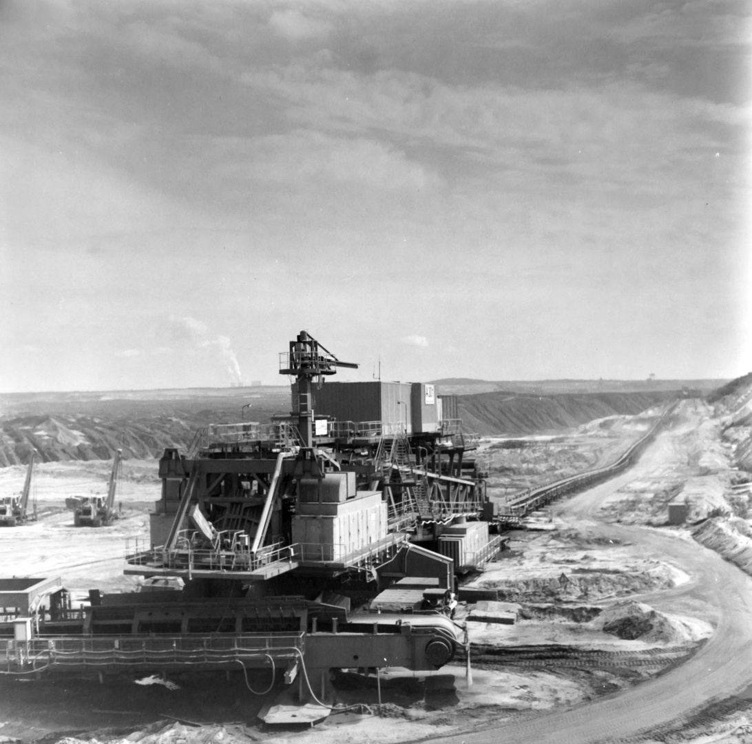 Belt Conveyor System at the opencast "Welzow Süd" near Cottbus / Germany