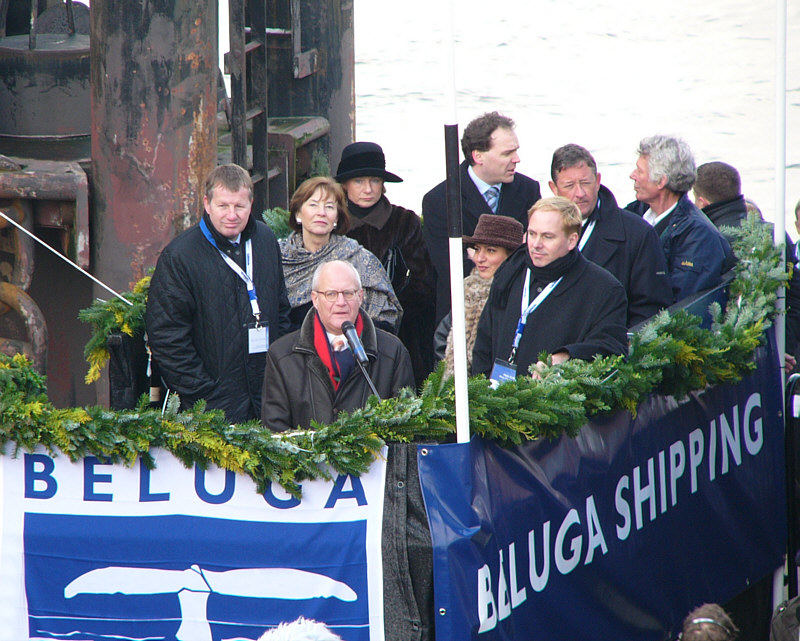 Beluga Skysails - Taufe! Uldall lobt mal wieder sein Hamburg