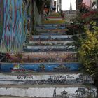 Bemalte Treppenstufen in Valparaiso (Chile)