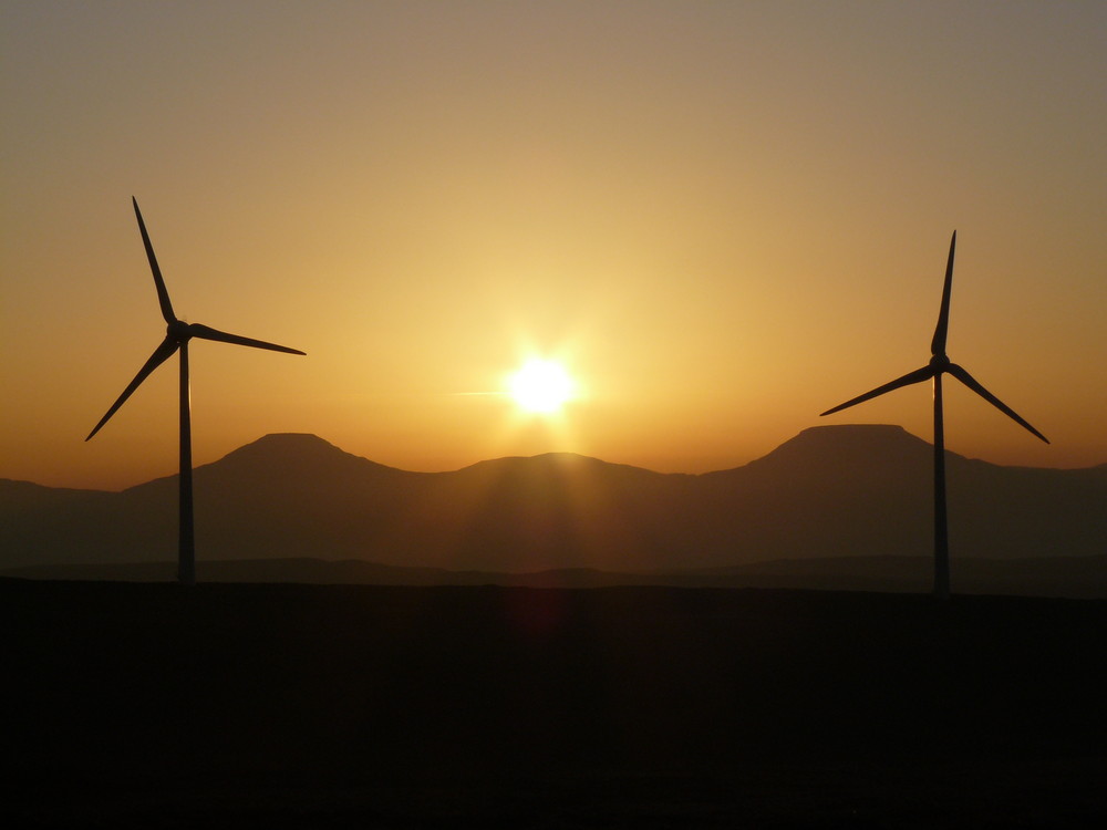 Ben Aketil Wind Farm auf Skye, Schotlland