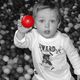 Ben at play house with red ball