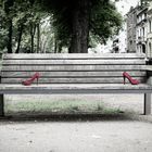 Bench and shoes