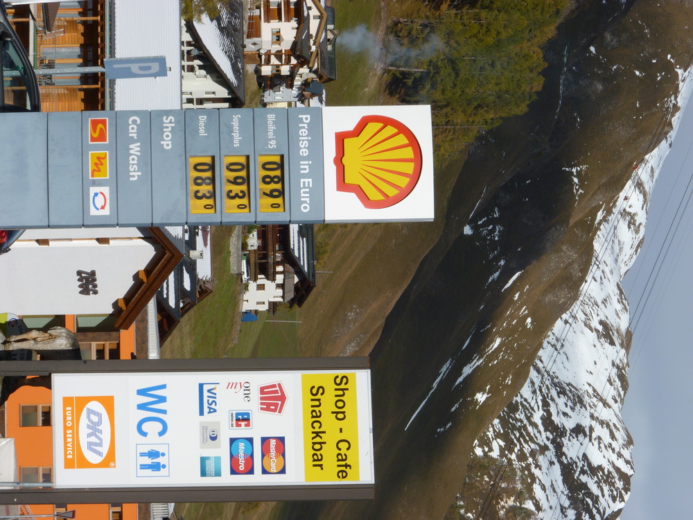Benzinpreise Samaun (Schweiz) am 25.10.2009)