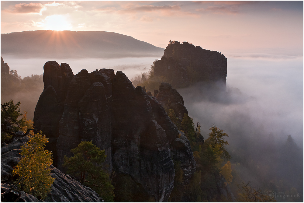 beRauschende Sonne und Nebel