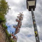 Berblinger Turm und Straßenlaterne